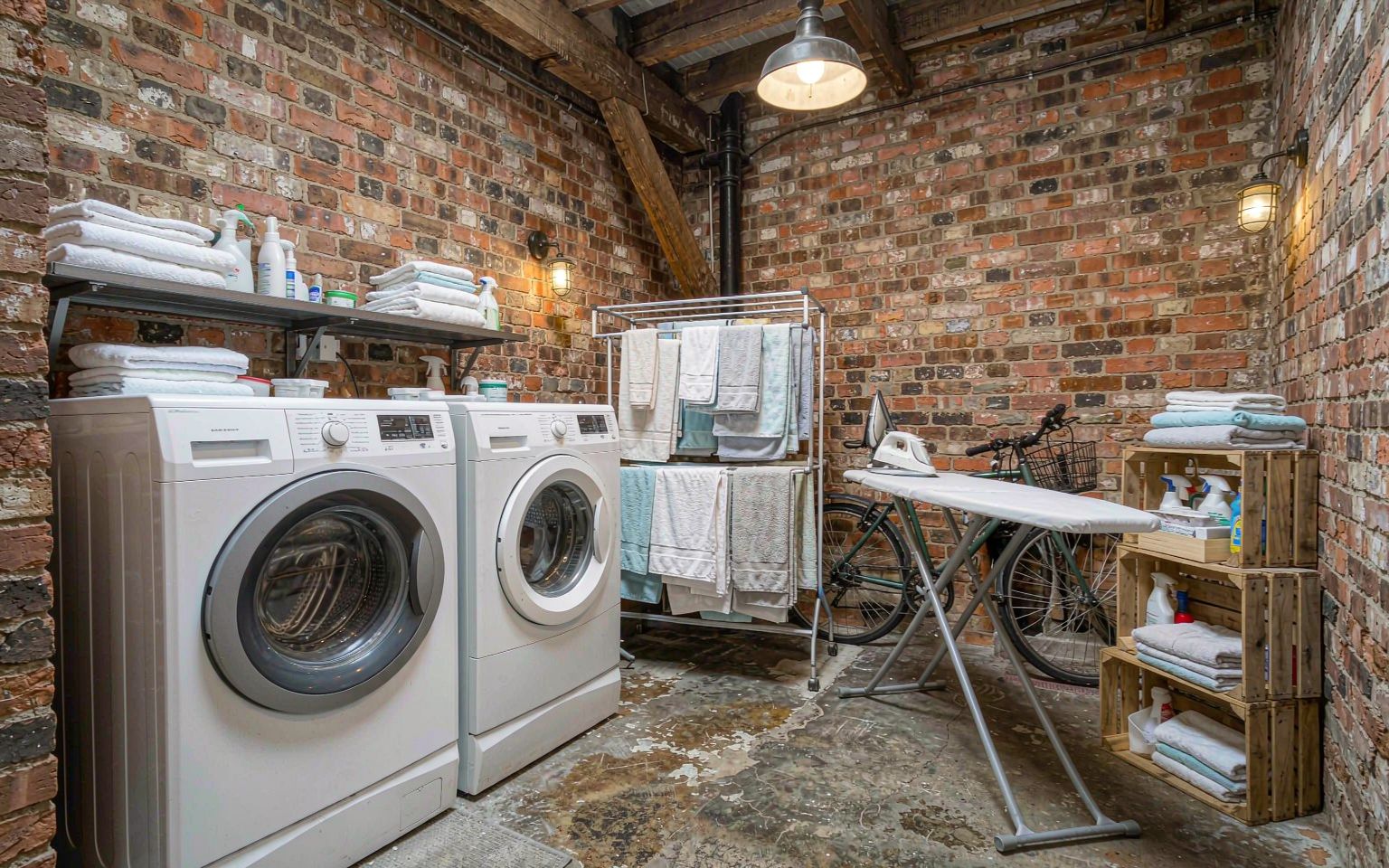 Guest laundry with washer and dryer